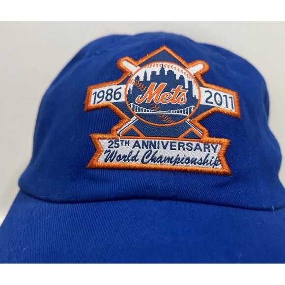 Vintage Baseball New York Mets 25th Anniversary World Champions 1986-2011 Hat - Picture 2 of 8